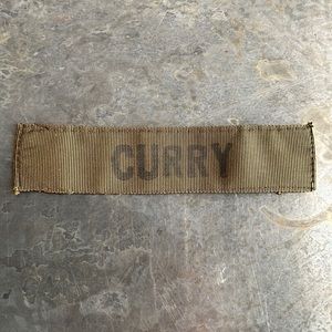CURRY Vintage ‘Army Green’ Military Name Tape Patch